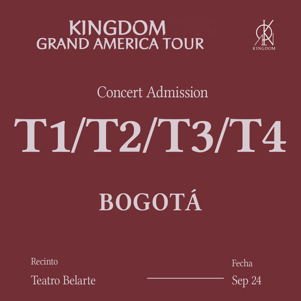 KINGDOM - BOGOTA - CONCERT ADMISSION
