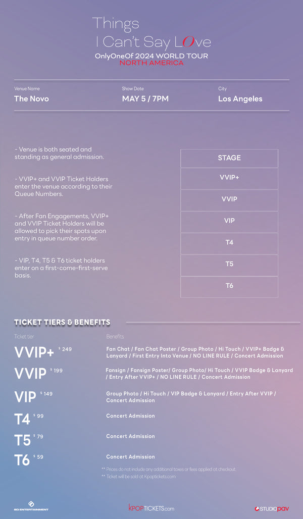 ONLYONEOF - LOS ANGELES - VVIP+ ADMISSION