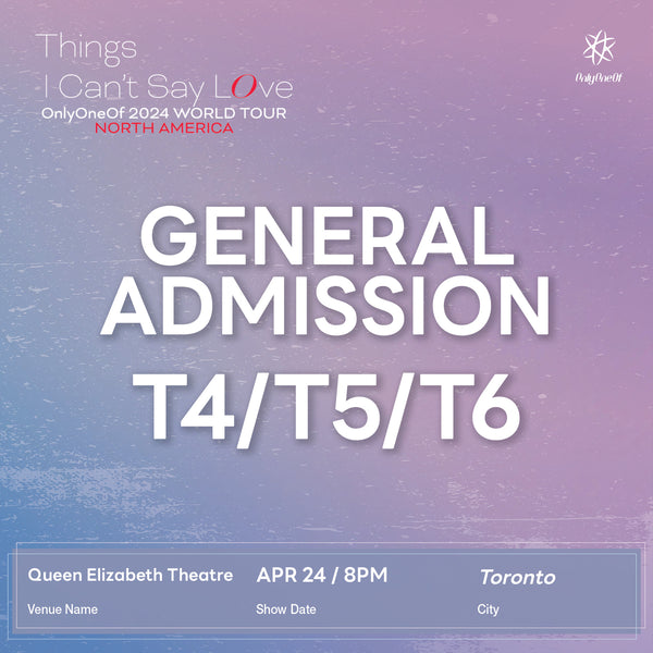 ONLYONEOF - TORONTO - GENERAL ADMISSION